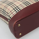 BURBERRY Nova Check Tote Bag Canvas Beige Gold Auth 120144-14