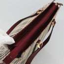 BURBERRY Nova Check Tote Bag Canvas Beige Gold Auth 120144-6