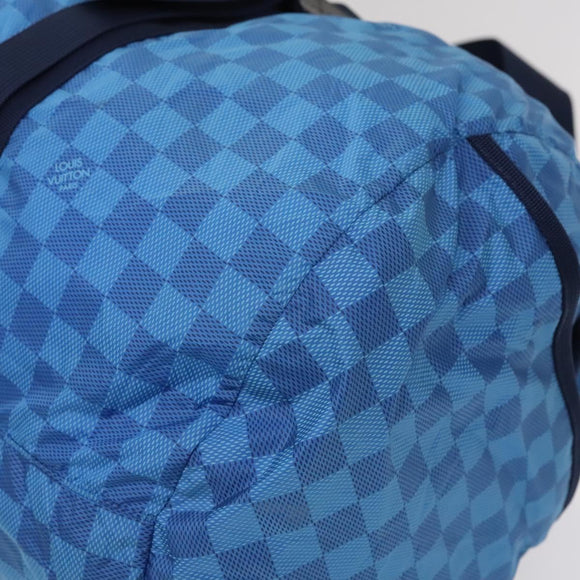 LOUIS VUITTON Damier Aventure Plat Ktical Bag Nylon Blue M97057 LV Auth 120148