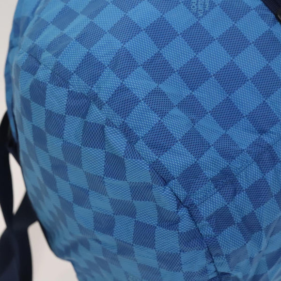 LOUIS VUITTON Damier Aventure Plat Ktical Bag Nylon Blue M97057 LV Auth 120148