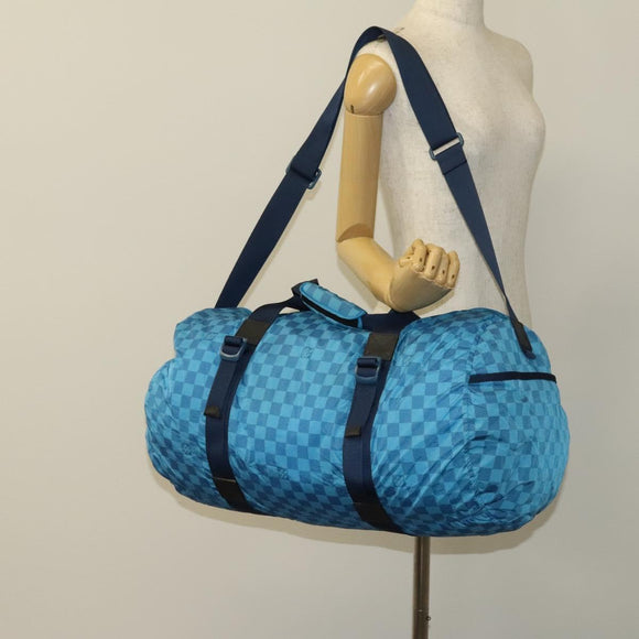 LOUIS VUITTON Damier Aventure Plat Ktical Bag Nylon Blue M97057 LV Auth 120148