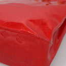 LOUIS VUITTON Monogram Vernis Reade MM Hand Bag Red Rouge M91086 LV Auth 120159-14