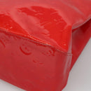 LOUIS VUITTON Monogram Vernis Reade MM Hand Bag Red Rouge M91086 LV Auth 120159-16