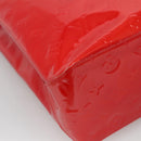 LOUIS VUITTON Monogram Vernis Reade MM Hand Bag Red Rouge M91086 LV Auth 120159-9