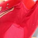 LOUIS VUITTON Monogram Vernis Reade MM Hand Bag Red Rouge M91086 LV Auth 120159-17