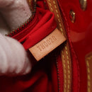 LOUIS VUITTON Monogram Vernis Reade MM Hand Bag Red Rouge M91086 LV Auth 120159-12