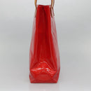 LOUIS VUITTON Monogram Vernis Reade MM Hand Bag Red Rouge M91086 LV Auth 120159-3