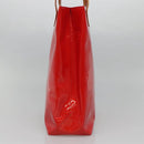 LOUIS VUITTON Monogram Vernis Reade MM Hand Bag Red Rouge M91086 LV Auth 120159-4