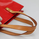 LOUIS VUITTON Monogram Vernis Reade MM Hand Bag Red Rouge M91086 LV Auth 120159-7