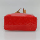 LOUIS VUITTON Monogram Vernis Reade MM Hand Bag Red Rouge M91086 LV Auth 120159-5