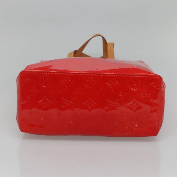 LOUIS VUITTON Monogram Vernis Reade MM Hand Bag Red Rouge M91086 LV Auth 120159