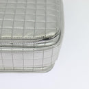 CELINE Chain Shoulder Bag Leather Silver Black gold Auth 120162-16