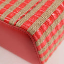 CHANEL Chain Shoulder Bag Straw Beige Gold CC Auth 120168AM-19