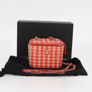 CHANEL Chain Shoulder Bag Straw Beige Gold CC Auth 120168AM-12