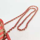 CHANEL Chain Shoulder Bag Straw Beige Gold CC Auth 120168SAM-15