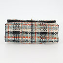 CHANEL Matelasse Chain Shoulder Bag Tweed Light Blue Gold CC Auth 120174M-5