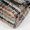 CHANEL Matelasse Chain Shoulder Bag Tweed Light Blue Gold CC Auth 120174M-17