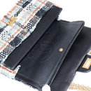 CHANEL Matelasse Chain Shoulder Bag Tweed Light Blue Gold CC Auth 120174M-25