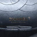 CHANEL Matelasse Chain Shoulder Bag Tweed Light Blue Gold CC Auth 120174M-26