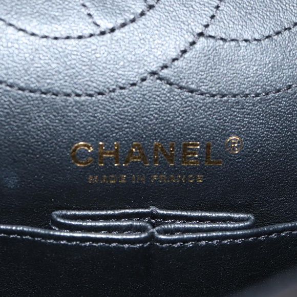 CHANEL Matelasse Chain Shoulder Bag Tweed Light Blue Gold CC Auth 120174M