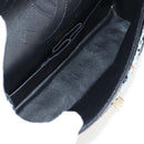 CHANEL Matelasse Chain Shoulder Bag Tweed Light Blue Gold CC Auth 120174M-9