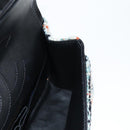 CHANEL Matelasse Chain Shoulder Bag Tweed Light Blue Gold CC Auth 120174M-27