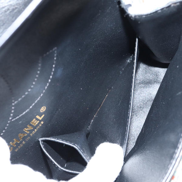 CHANEL Matelasse Chain Shoulder Bag Tweed Light Blue Gold CC Auth 120174M