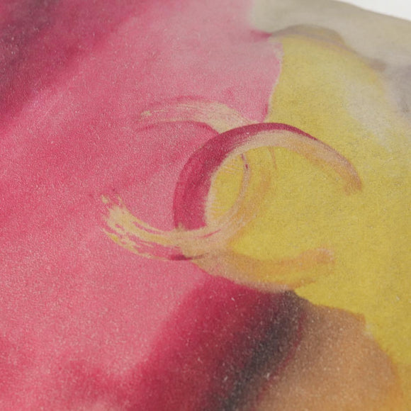 CHANEL Embroidery Shoulder Bag Suede Pink CC Auth 120175AM