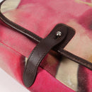 CHANEL Embroidery Shoulder Bag Suede Pink CC Auth 120175AM-21