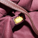CHANEL Embroidery Shoulder Bag Suede Pink CC Auth 120175SAV-12