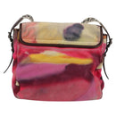 CHANEL Embroidery Shoulder Bag Suede Pink CC Auth 120175AM-2