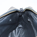 CHANEL Matelasse Chain Shoulder Bag Canvas White Black CC Auth 120186V-20