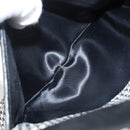 CHANEL Matelasse Chain Shoulder Bag Canvas White Black CC Auth 120186-23