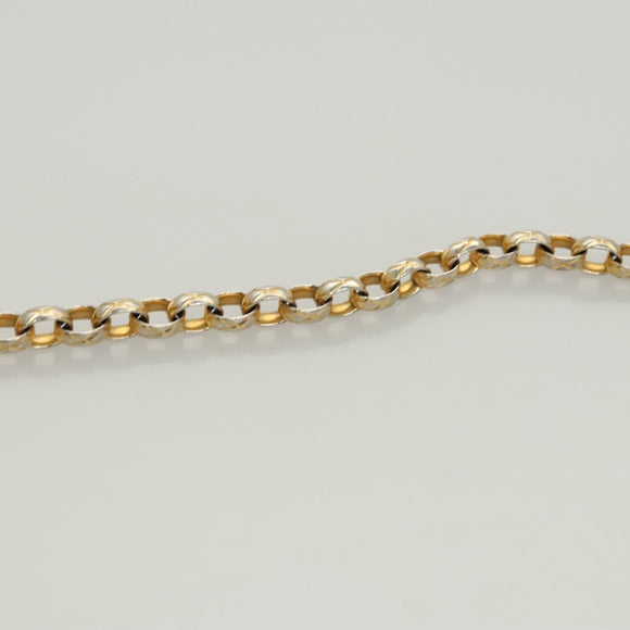CHANEL Matelasse Ketting Schoudertas Canvas Wit Zwart CC Auth 120186V