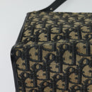 Christian Dior Trotter Canvas Shoulder Bag Navy Gold Auth 120192-17