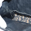 Christian Dior Trotter Canvas Shoulder Bag Navy Gold Auth 120192-20