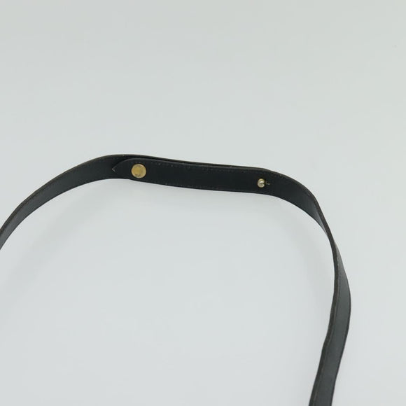 Christian Dior Trotter Canvas Shoulder Bag Navy Gold Auth 120192