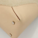 Salvatore Ferragamo Gancini Shoulder Bag Canvas Leather Beige Auth 120194-14