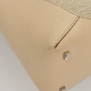 Salvatore Ferragamo Gancini Shoulder Bag Canvas Leather Beige Auth 120194-15