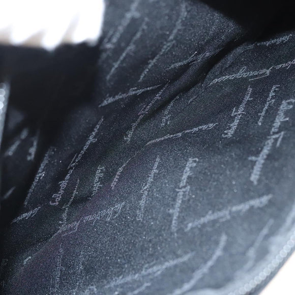 Salvatore Ferragamo Gancini Shoulder Bag Canvas Leather Beige Auth 120194