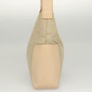 Salvatore Ferragamo Gancini Shoulder Bag Canvas Leather Beige Auth 120194-3