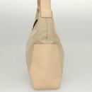 Salvatore Ferragamo Gancini Shoulder Bag Canvas Leather Beige Auth 120194-4