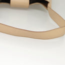 Salvatore Ferragamo Gancini Shoulder Bag Canvas Leather Beige Auth 120194-7