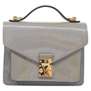 LOUIS VUITTON Vernis Monceau BB Hand Bag 2way Lila M90112 LV Auth 120203-13
