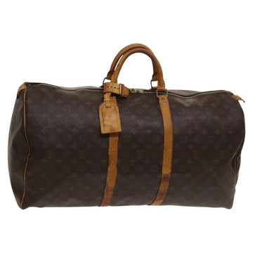 LOUIS VUITTON Monogram Keepall 60 Boston Bag M41422 LV Auth 120206