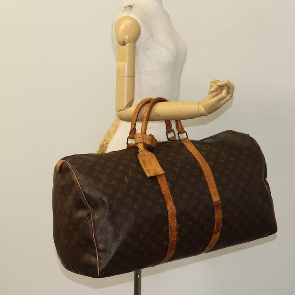 LOUIS VUITTON Monogram Keepall 60 Boston Bag M41422 LV Auth 120206