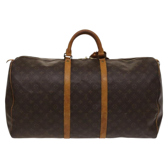 LOUIS VUITTON Monogram Keepall 60 Boston Bag M41422 LV Auth 120206