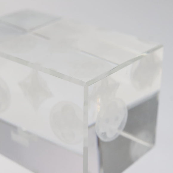 LOUIS VUITTON Paper Weight Glass Clear LV Auth 120233