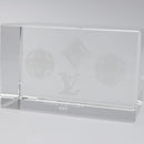 LOUIS VUITTON Paper Weight Glass Clear LV Auth 120233-11
