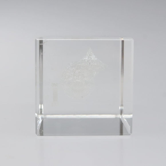 LOUIS VUITTON Paper Weight Glass Clear LV Auth 120233